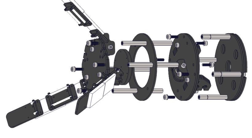 Robot hand — exploded view